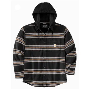 Rugged Flex® Relaxed Fit Flannel Fleece-Lined Hooded Shirt Jac - B82
