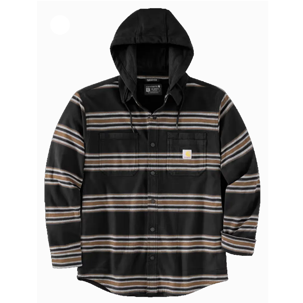 Rugged Flex® Relaxed Fit Flannel Fleece-Lined Hooded Shirt Jac - B82