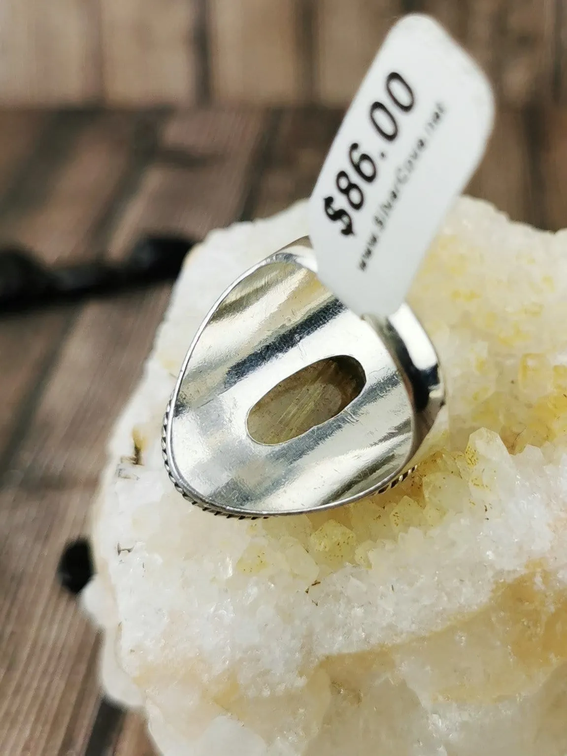 Rutilated Quartz Ring, Size 9