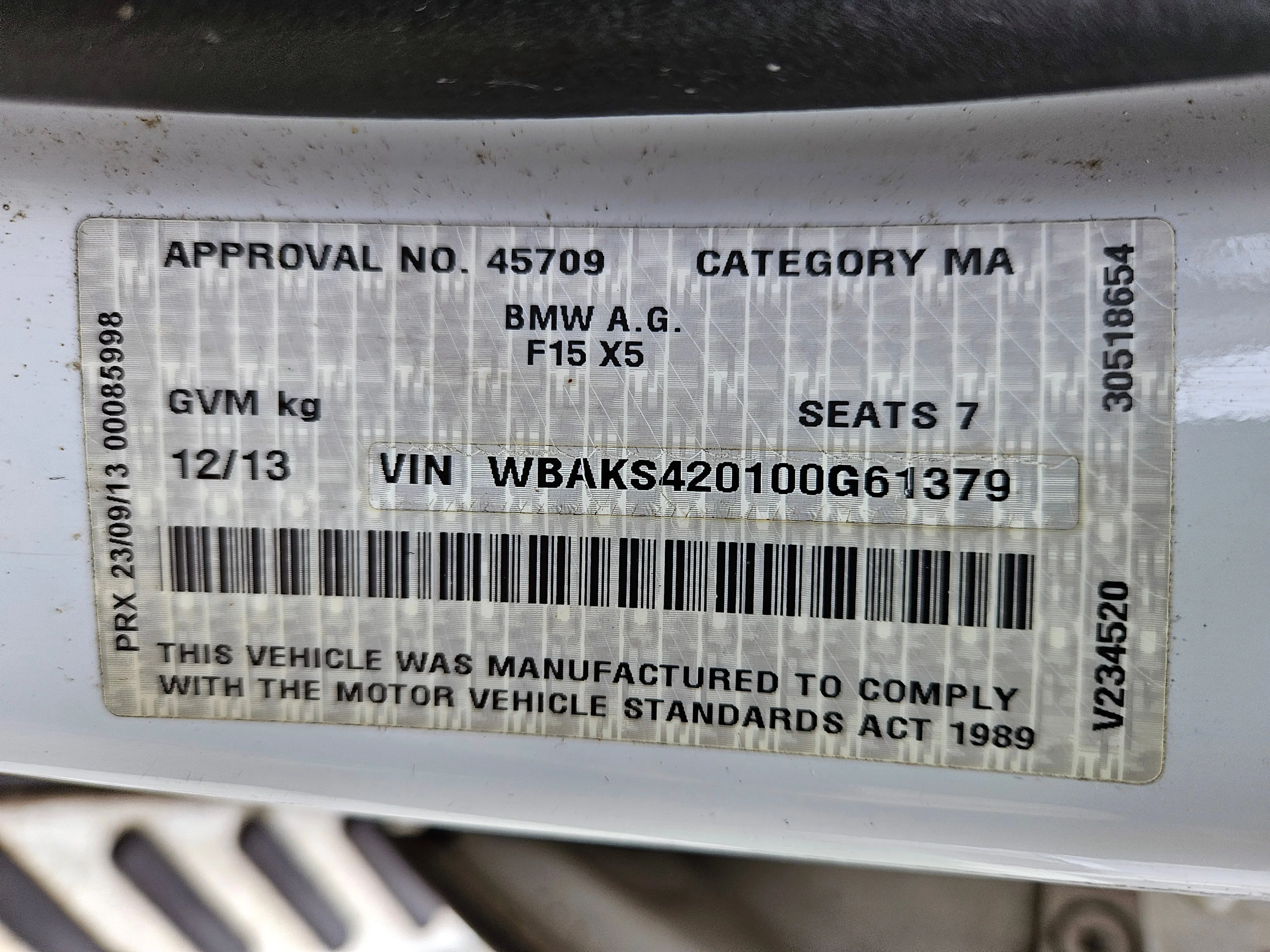 S3063 X5 F15 SAV 30dX N57 AUTO 2013/10