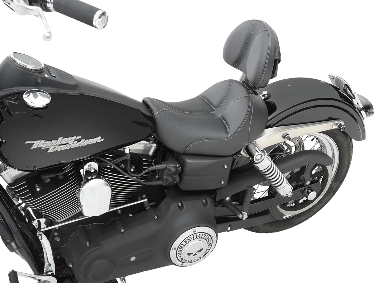 Saddlemen 806-04-0042 Dominator Solo Seat with Backrest Option - Smooth SaddleHyde