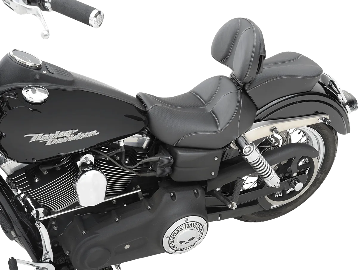 Saddlemen 806-04-0042 Dominator Solo Seat with Backrest Option - Smooth SaddleHyde