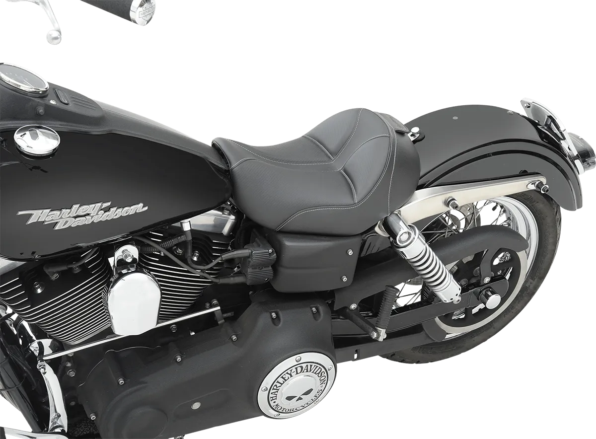 Saddlemen 806-04-0042 Dominator Solo Seat with Backrest Option - Smooth SaddleHyde
