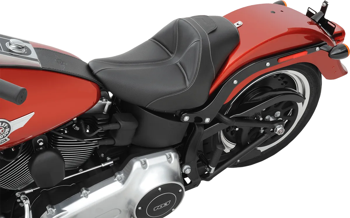 Saddlemen 806-12-0042 Dominator Solo Seat with Backrest Option - Smooth SaddleHyde
