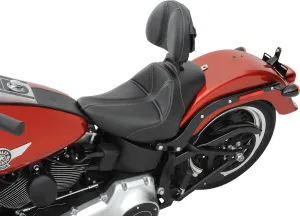 Saddlemen 806-12-0042 Dominator Solo Seat with Backrest Option - Smooth SaddleHyde