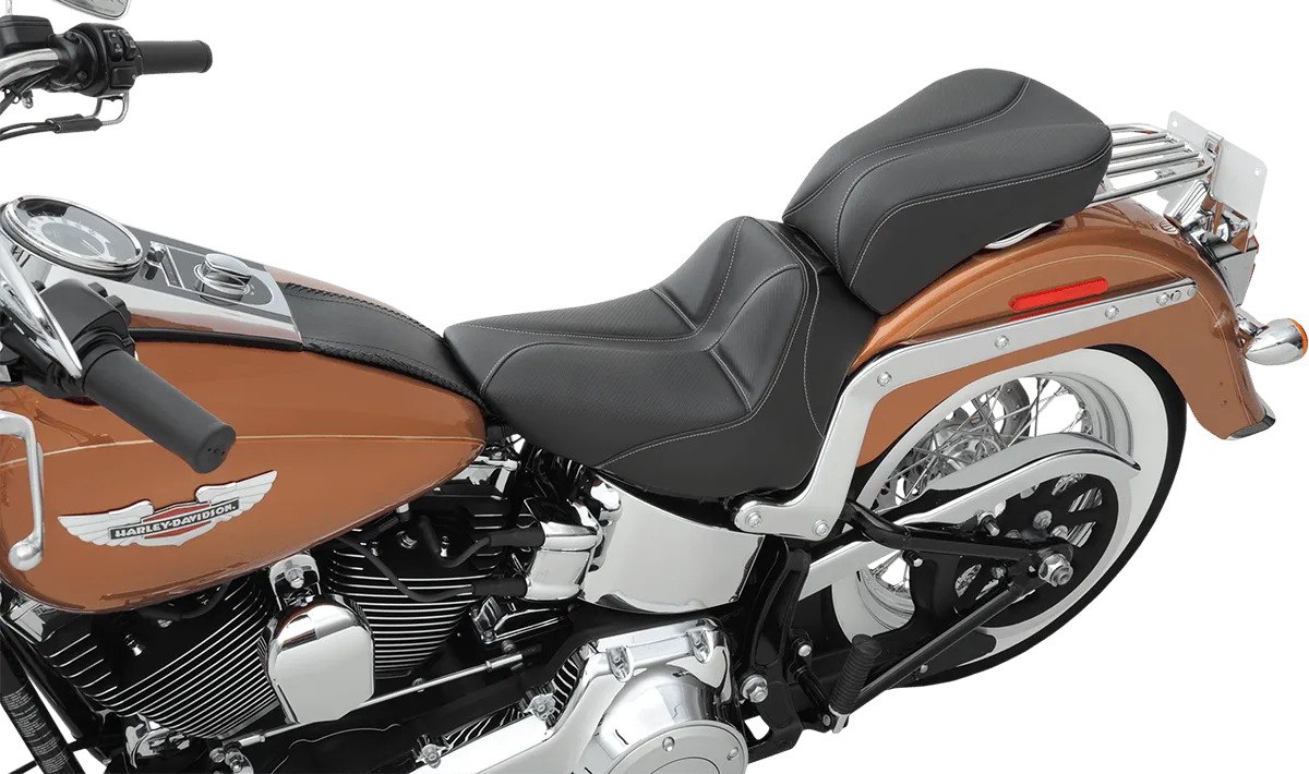 Saddlemen 806-12-0042 Dominator Solo Seat with Backrest Option - Smooth SaddleHyde