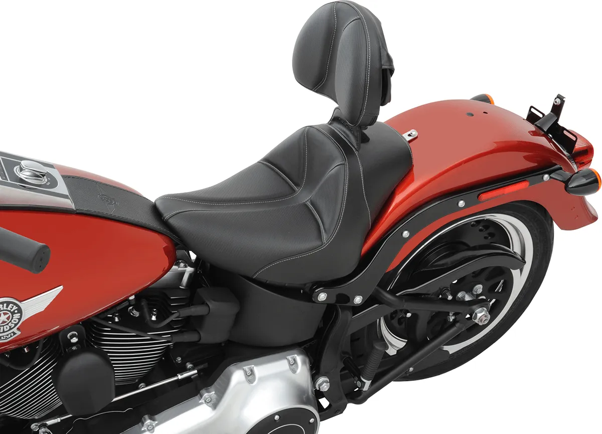 Saddlemen 806-12-0042 Dominator Solo Seat with Backrest Option - Smooth SaddleHyde