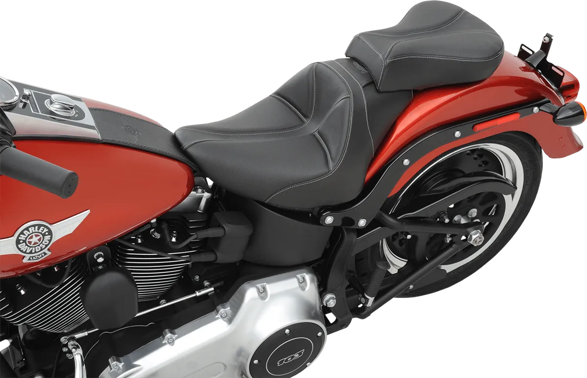 Saddlemen 806-12-0042 Dominator Solo Seat with Backrest Option - Smooth SaddleHyde