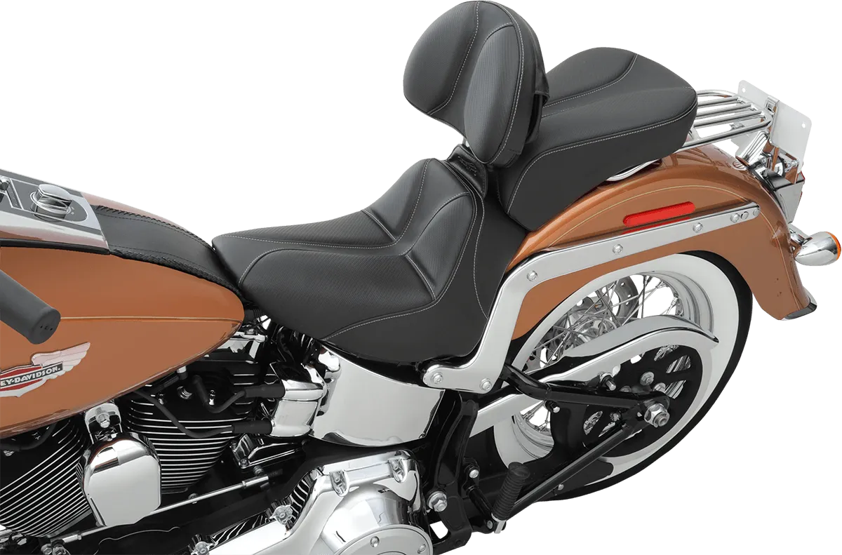 Saddlemen 806-15-0042 Dominator Solo Seat with Backrest Option - Smooth SaddleHyde