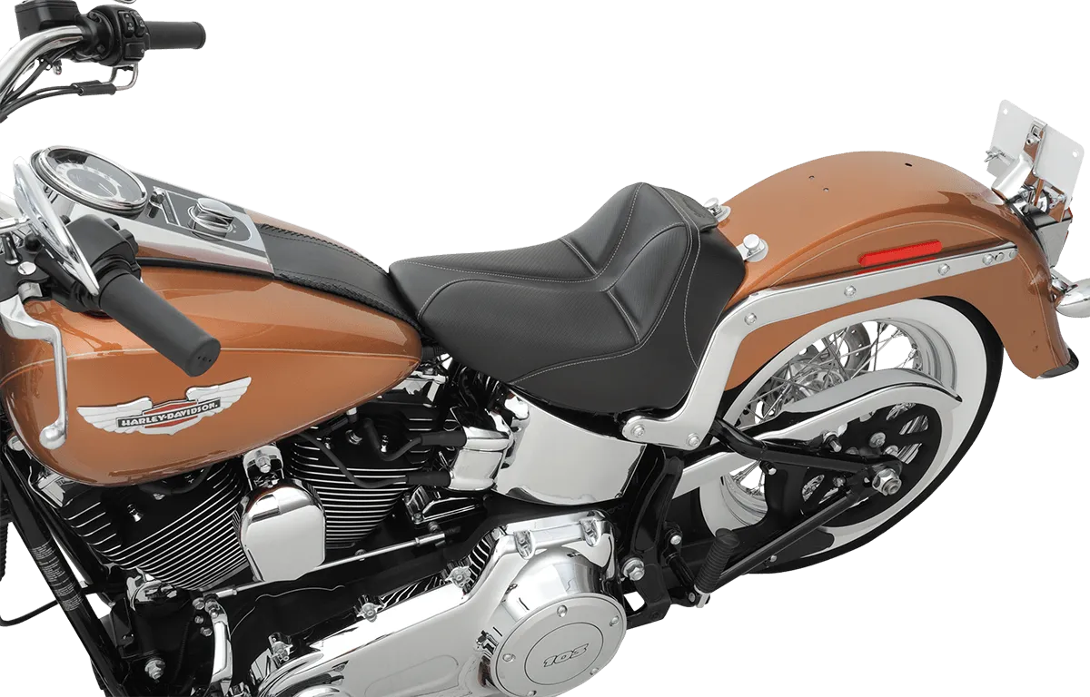 Saddlemen 806-15-0042 Dominator Solo Seat with Backrest Option - Smooth SaddleHyde