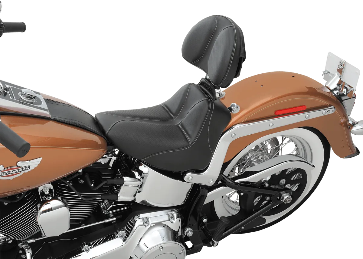 Saddlemen 806-15-0042 Dominator Solo Seat with Backrest Option - Smooth SaddleHyde