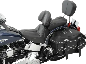 Saddlemen 806-15-0042 Dominator Solo Seat with Backrest Option - Smooth SaddleHyde