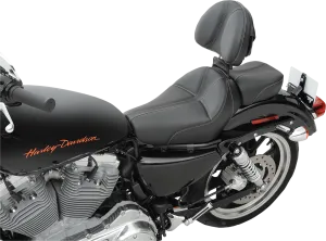 Saddlemen 807-03-0042 Dominator Solo Seat with Backrest Option - 4.5gal. Tank - Smooth SaddleHyde
