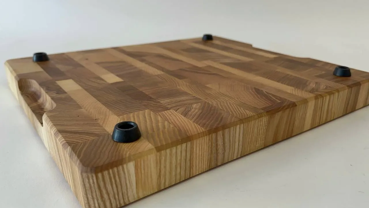 Safe Oyster Shucking Tool: End Grain Wooden Clam Shucking Board