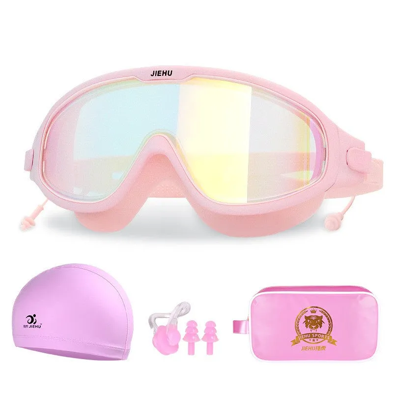 SAILBEE Swimming Goggles Women's Waterproof And Anti Fog HD Swimming Glasses Diving Men's Professional Swimming Cap Set YJ01