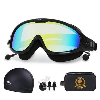 SAILBEE Swimming Goggles Women's Waterproof And Anti Fog HD Swimming Glasses Diving Men's Professional Swimming Cap Set YJ01