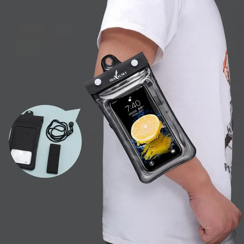 SAILLBEE Waterproof Cellphone Bag TPU Swimming Waterproof Phone Set Touch Screen Sealed Diving Mobile Phone Shell SB-YJ49