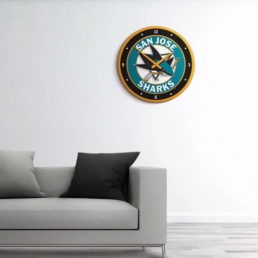 San Jose Sharks: Modern Disc Wall Clock