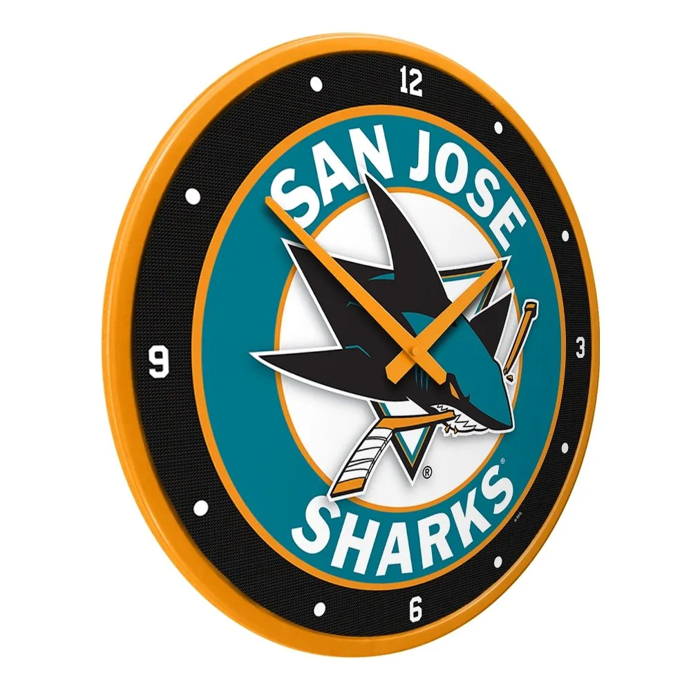 San Jose Sharks: Modern Disc Wall Clock