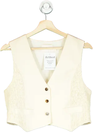 Sancia Cream Sleeveless Top UK S