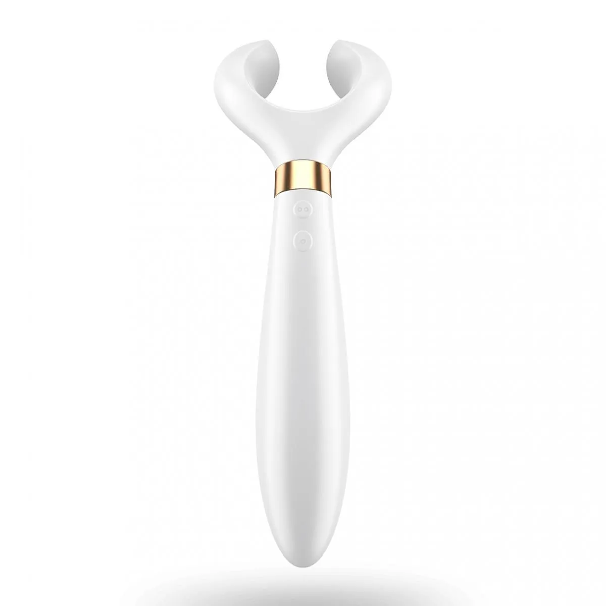 Satisfyer Partner Multifun Vibrator 3 - White Silicone Multi-Use Vibrator   Lube