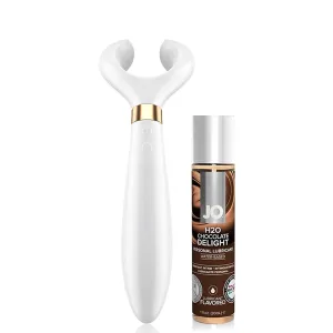 Satisfyer Partner Multifun Vibrator 3 - White Silicone Multi-Use Vibrator   Lube