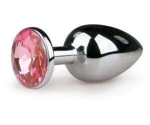 Scandals Metal Butt Plug with Crystal - Temperature Responsive Aluminium Plug