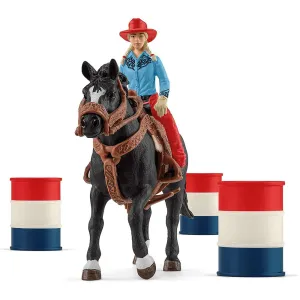 Schleich - Farm World - Cowgirls Barrel Racing Fun