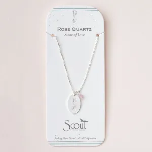 Scout Curated Wears Intention Charm Necklace - Rose Quartz/Silver