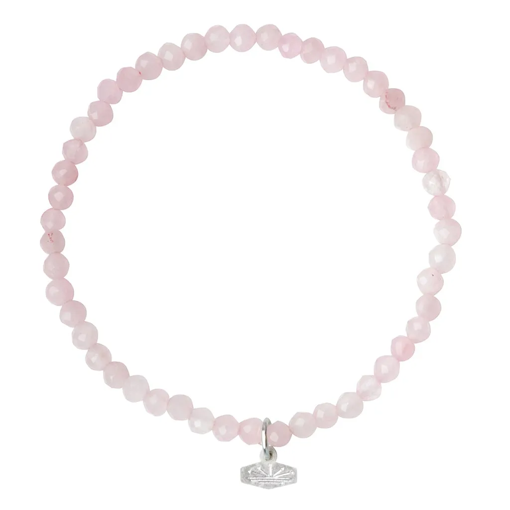Scout Curated Wears Mini Faceted Stone Stacking Bracelet - Rose Quartz