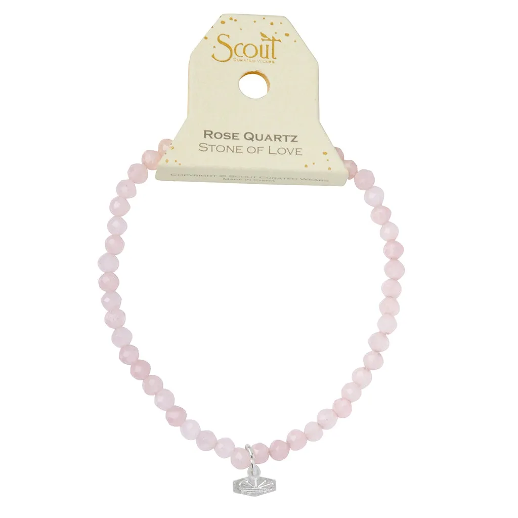 Scout Curated Wears Mini Faceted Stone Stacking Bracelet - Rose Quartz