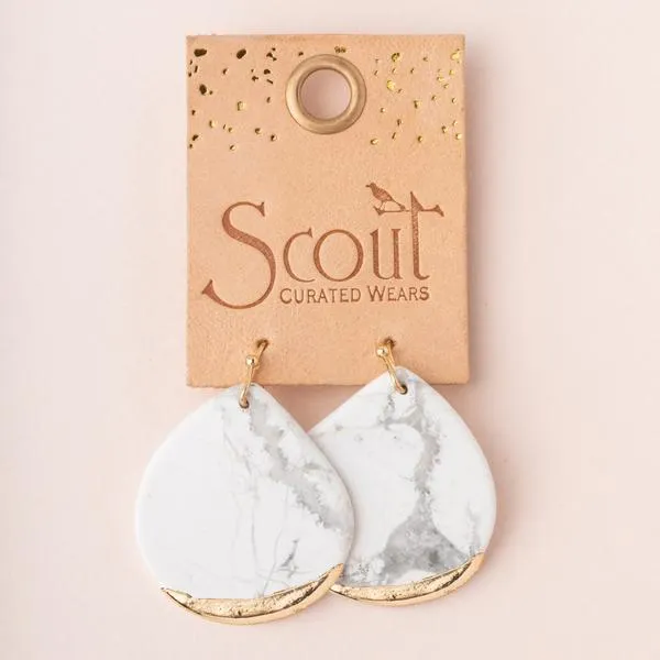 Scout Curated Wears Stone Dipped Teardrop Earring - Rose Quartz