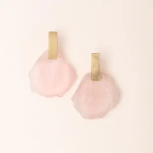 Scout Curated Wears Stone Slice Earring - Rose Quartz
