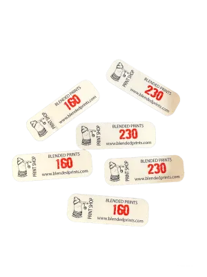 Screen Print Frame Labels