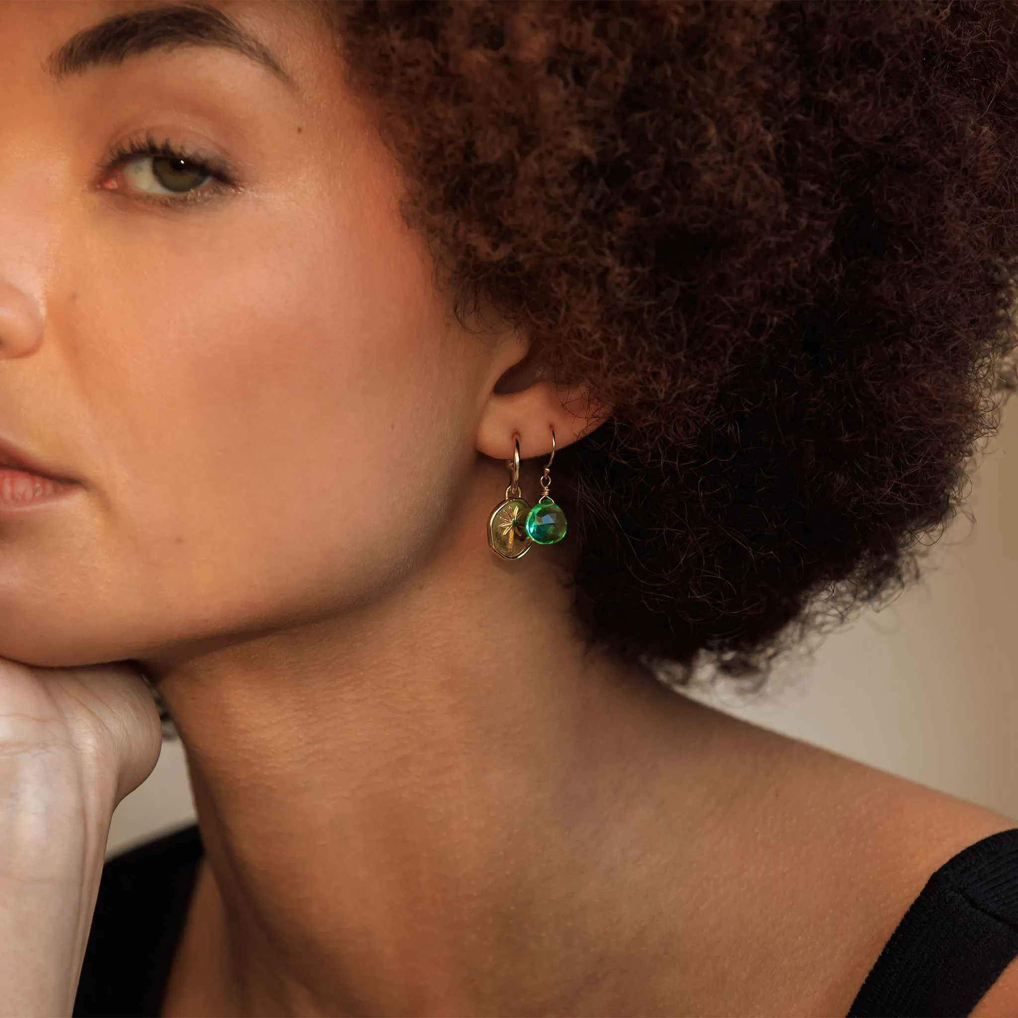 Seafoam Green Quartz Isla Drop Earrings