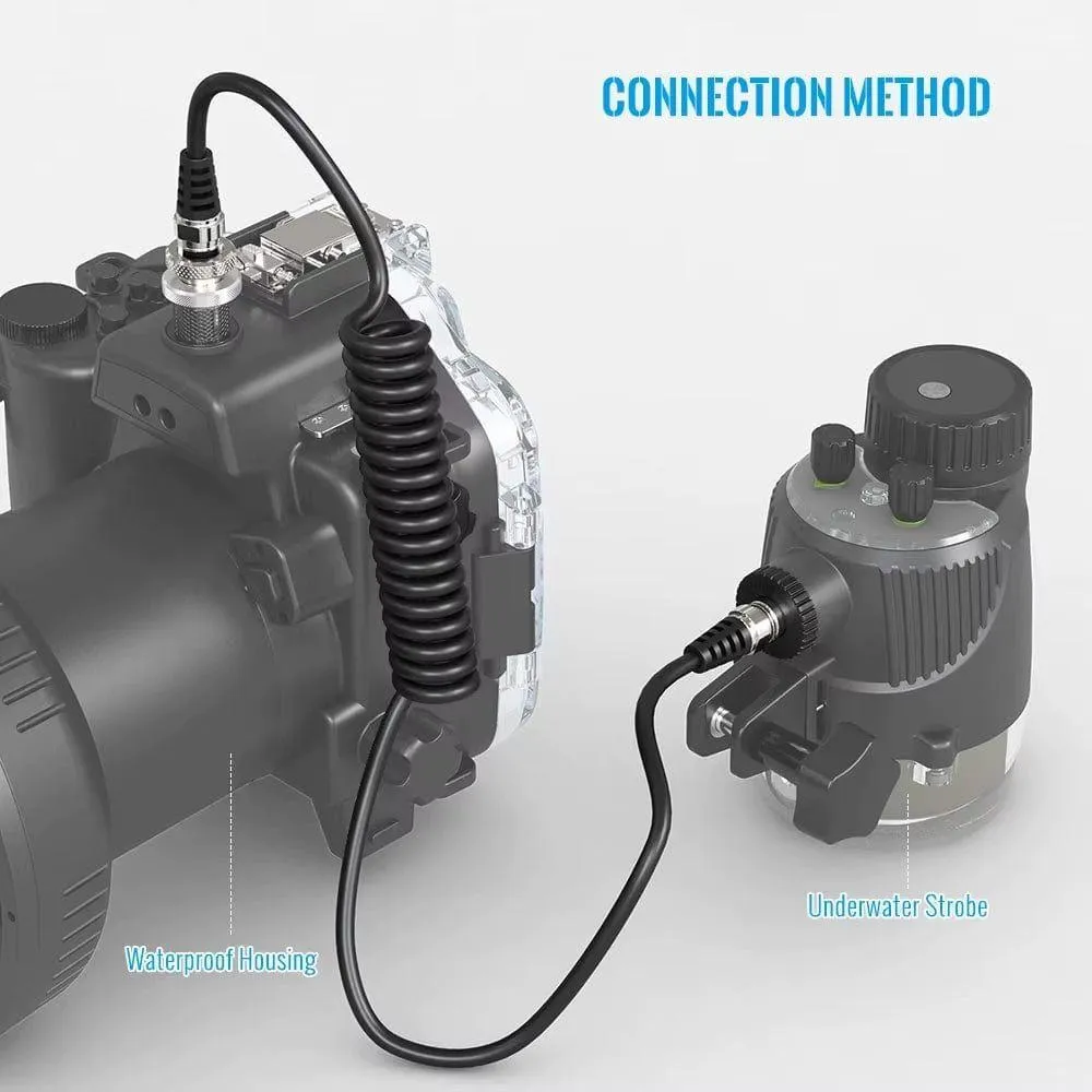 Seafrogs Diving Waterproof Shell Flashlight Connection Line 5 Pin Synchronous Lightning Conductor Cable Data Line