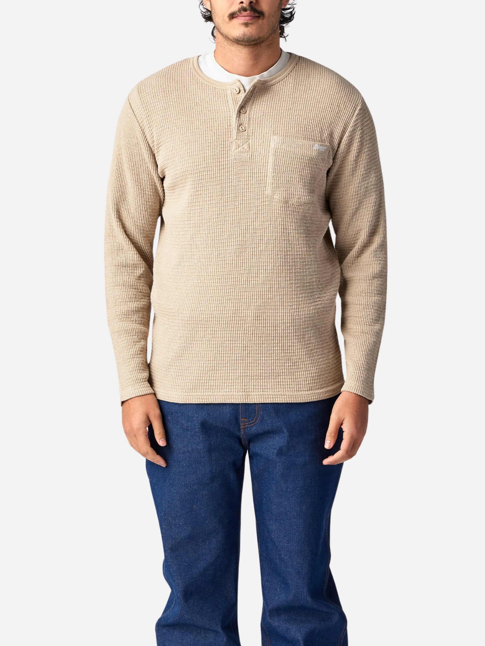 Seager Sawpit Henley LS Thermal - Stone