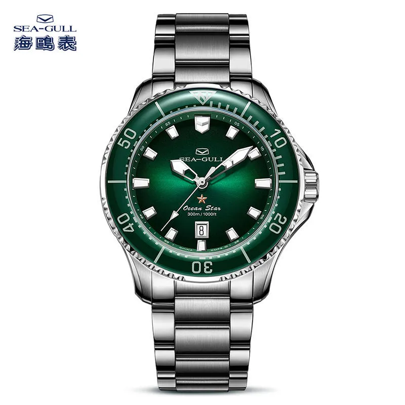 Seagull 40mm Unisex Ocean Star Pro 30Bar Waterproof Diving Swimming Automatic Watch 1213