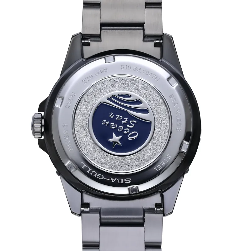Seagull Dual Calendar Ceramic Bezel 44mm Ocean Star Automatic Diving Watch 1047