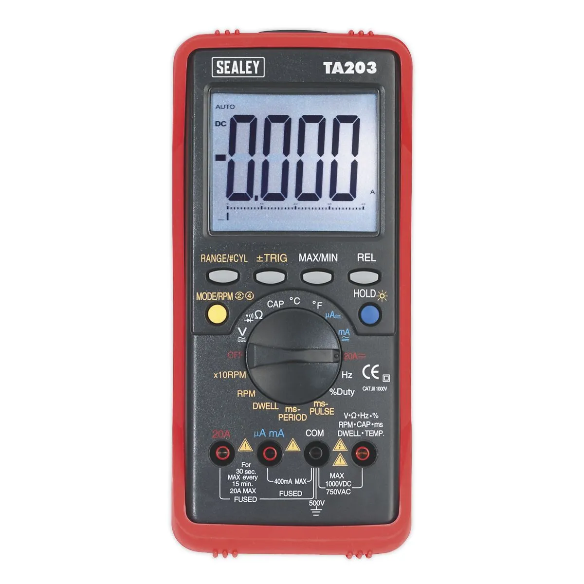 Sealey Digital Automotive Multimeter 15-Function Bar Graph/PC Link