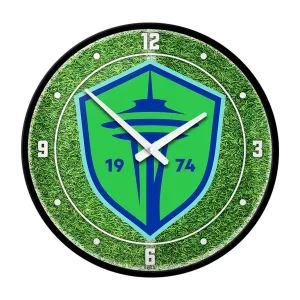 Seattle Sounders: Pitch - Modern Disc Wall Clock