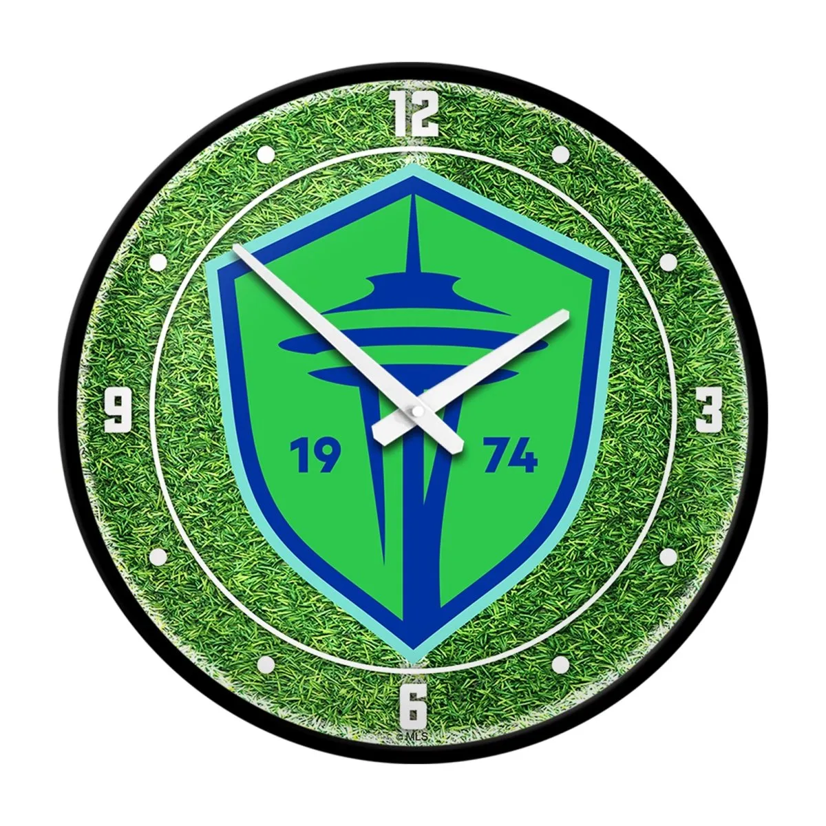 Seattle Sounders: Pitch - Modern Disc Wall Clock