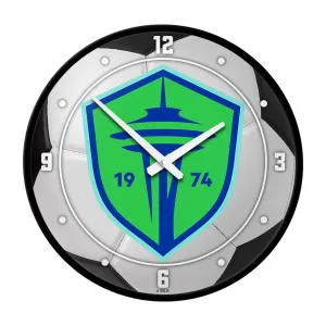 Seattle Sounders: Soccer Ball - Modern Disc Wall Clock