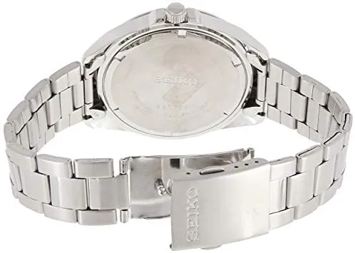 Seiko Men's SUR209 Analogue Steel and Hardlex Case with Black Dial Watch