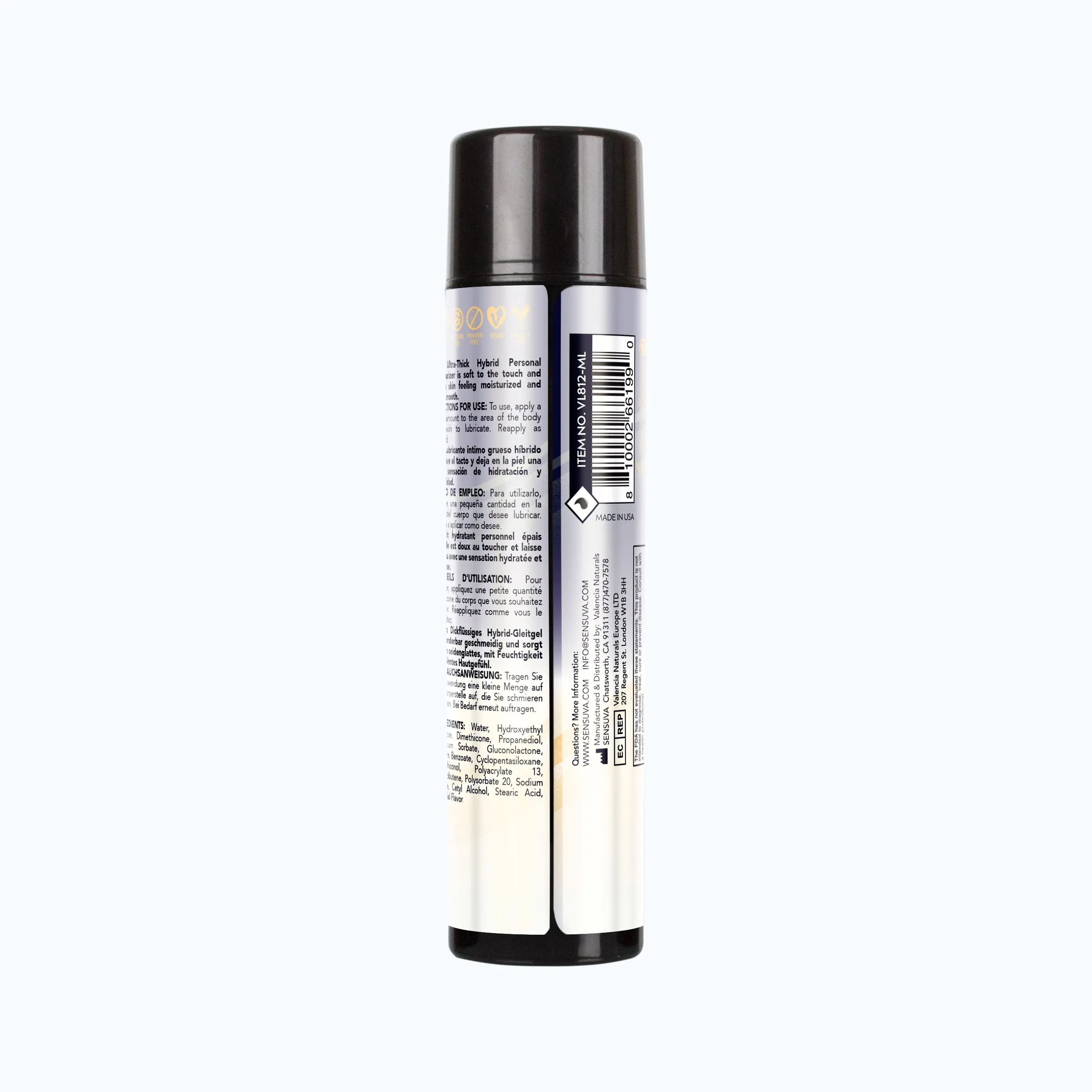 Sensuva Ultra Thick Hybrid Lubrifiant Anal 150 ml