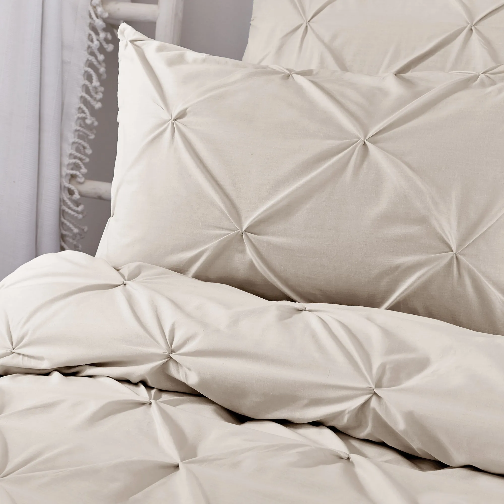 Serene Lara Duvet Cover Set - Natural