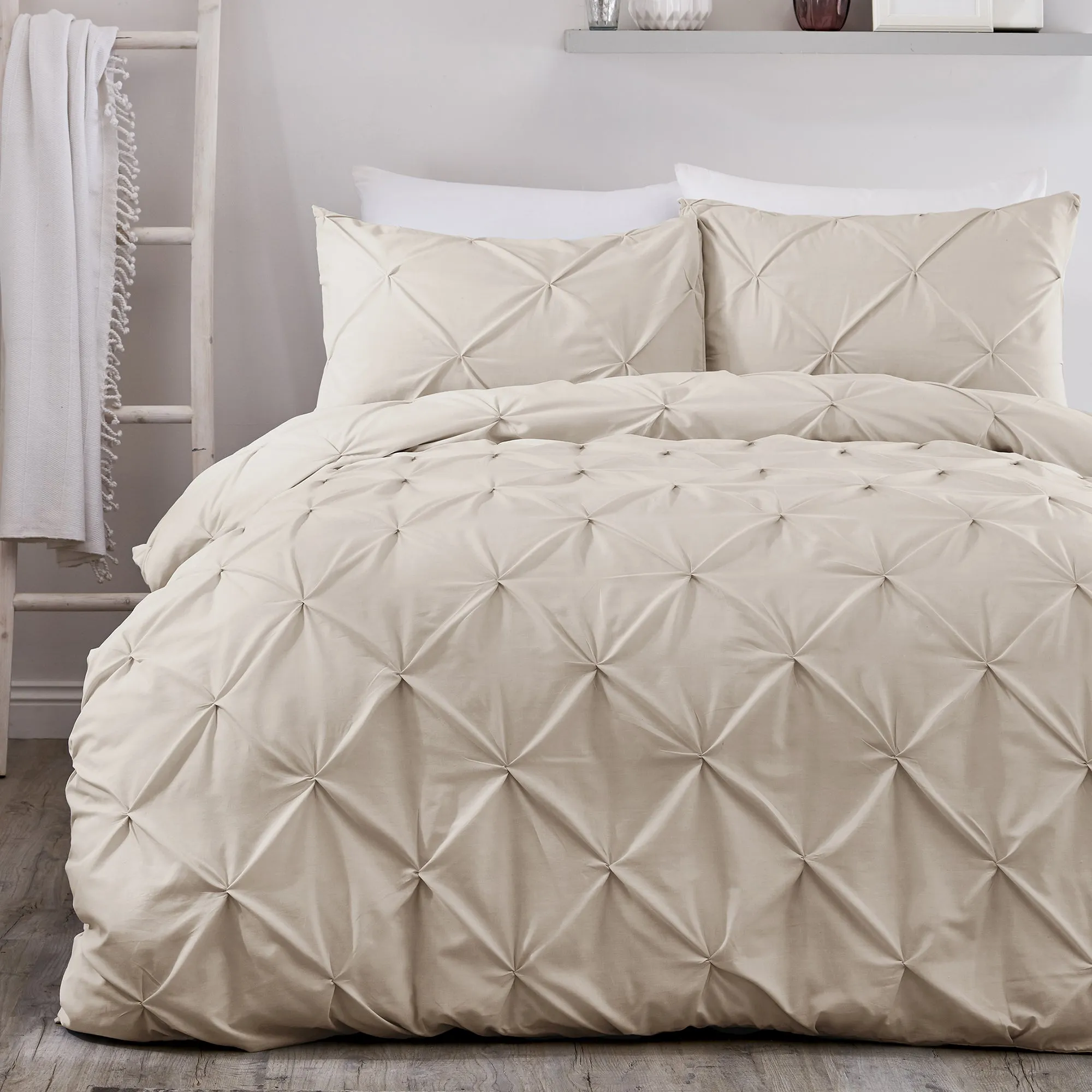 Serene Lara Duvet Cover Set - Natural