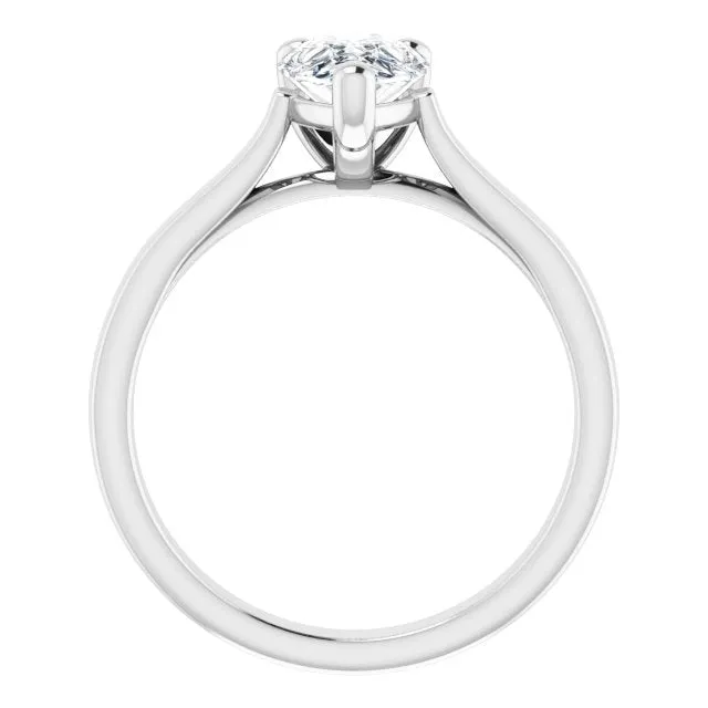 Serenity Pear Diamond Solitaire Engagement Ring