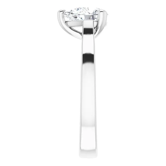 Serenity Pear Diamond Solitaire Engagement Ring