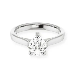 Serenity Pear Diamond Solitaire Engagement Ring